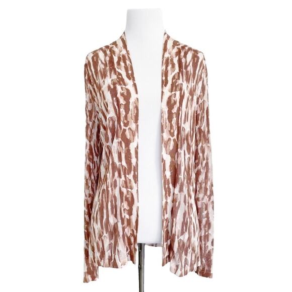 CHICO'S Super Lightweight Brushstroke Open Cardigan Size 0/XS - Picture 1 of 8